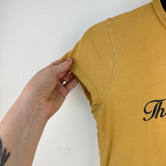 PST Tshirt Women XS Yellow Black Cotton The Bees Knees Short Sleeve Pullover Tee - Picture 3 of 6